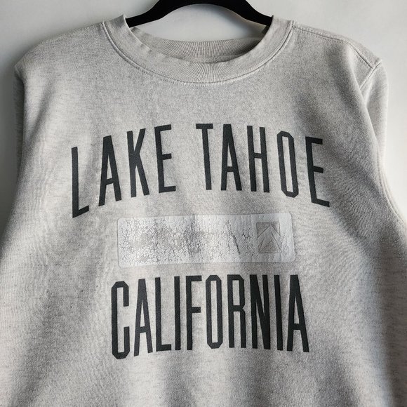 Outfitter Trading Lake Tahoe California Mens Small Long Sleeve Gray Sweatshirt - Picture 3 of 12
